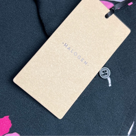 4 for $20 Halogen black button down Barbie pink flowers small long sleeve - Picture 6 of 9